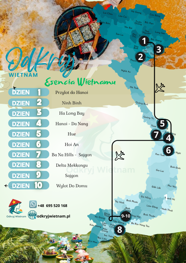 green and white travel and tour flyer